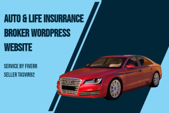 make auto or life insurance broker wordpress website