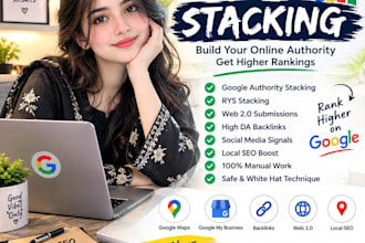 build g0ogle entity stacking and google drive stacking for local SEO