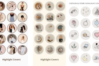 create custom instagram highlight covers