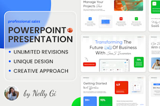 design a modern sales powerpoint presentation or pitch deck