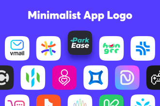 design clean minimalist app icon logo