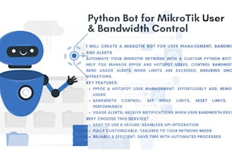 automate your mikrotik network with a custom python bot