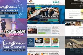 do modern church website,ministry website with livestreaming