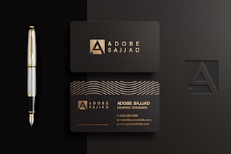 do luxury and gold foil business card design