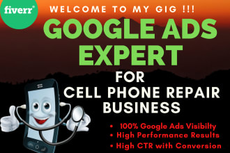 run google ads for computer and cell phone repair services in the USA