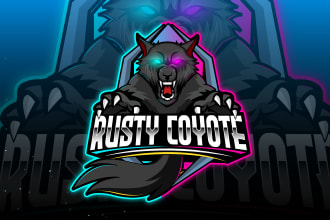 design mascot logo for esports, twitch, youtube, and gaming