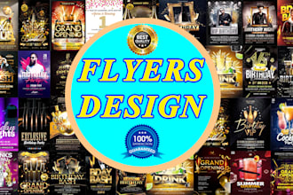 design any party flyers within 6 hours