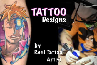 design a perfect anime or comic tattoo for you