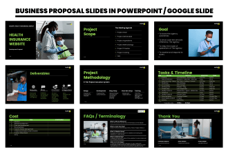 design a business proposal in powerpoint or google slide