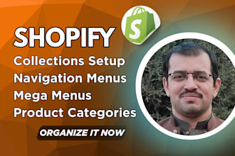 organize shopify collections, navigation menu and store structure
