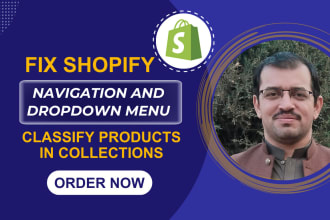 build shopify store mega menus and assign products to right collections