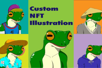 draw animal character for nft