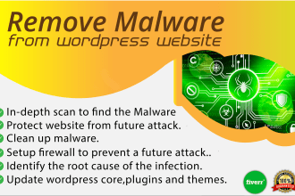 do clean virus, wordpress malware remove from the server