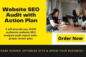 provide website SEO audit report with proper action plan to rank on google