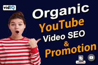 do fast organic youtube video promotion and SEO by vidiq