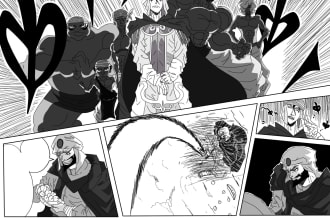 draw a comic or manga page from your script