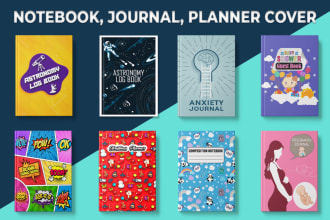 do KDP book cover design, journal, notebook, planners and KDP interior pages