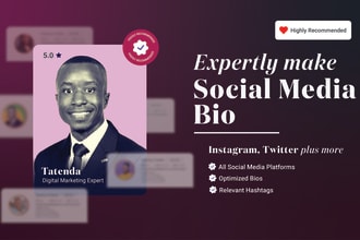 write you an attractive social media bio