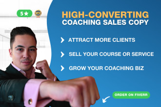 write attractive high ticket coaching sales copy