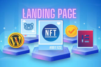 design nft landing page, nft website on wix or wordpress