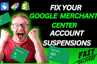 fix google merchant center suspension and misrepresentation issue