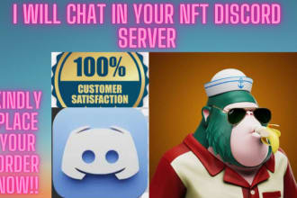 chat in your nft discord server and stay active and engage with the community