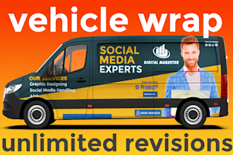 do, boat wrap vehicle wrap design, car wrap, van wrap in 12 hours