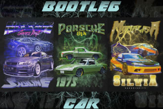 design amazing 90s vintage bootleg car tshirt old school