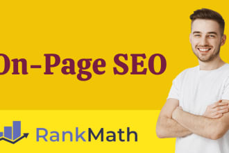 optimize your wordpress on page SEO with rank math or yoast