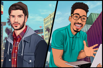 draw game or gta cartoon style artwork from your photos