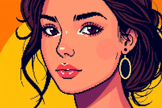 create 8bit custom pixel art portrait and character illustrations using ai