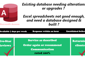 create or amend a microsoft access database