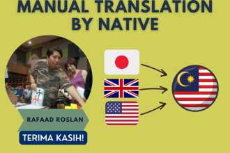 manually translate english or japanese to malay