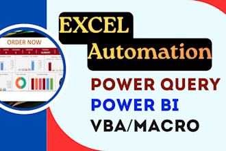 do excel automation, vba macro, power query and power bi