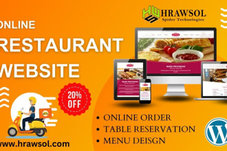 design restaurant website with online food order system delivery,pickup service