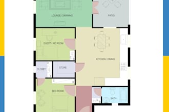 draw 2dhouse plan floor plan