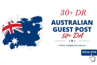 do australian guest post on da 50 site for keyword ranking