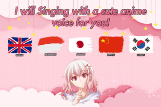 singing with a cute anime voice