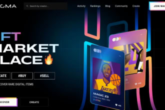 nft website, nft landing pdage, nft marketplace, nft roadmap