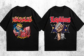 create unique streetwear clothing graphic design