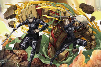 draw you in attack on titan manga anime style