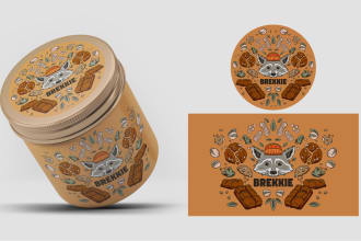 design professional product label pouch and box packaging
