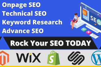 optimize website SEO on wordpress, shopify, wix, squarespace