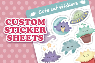 draw kawaii and cozy illustrated stickers