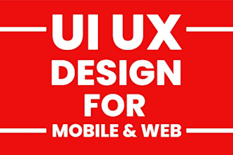 design mobile app and web ui ux in adobe xd or figma