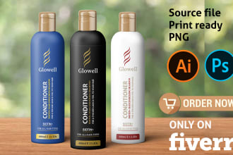 do cosmetic label design and bottle label design