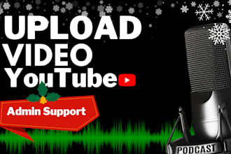 edit, upload podcast to host and youtube manager