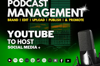 manage podcast edit, upload, publish, and promote