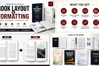 design professional book, ebook, workbook, and PDF layout in adobe indesign