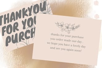 do design a business card and thankyou card